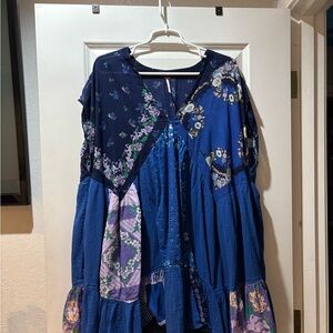 Free People Multicolor Patchwork Dress